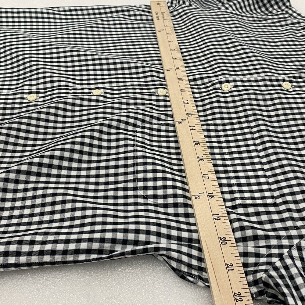 Peter Millar Crown Soft Black Check Shirt Men’s Medium Long Sleeve Button Down - Picture 11 of 14
